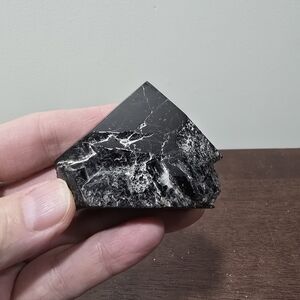 Black Tourmaline Crystal Point #A